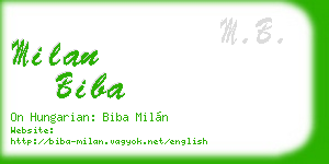 milan biba business card